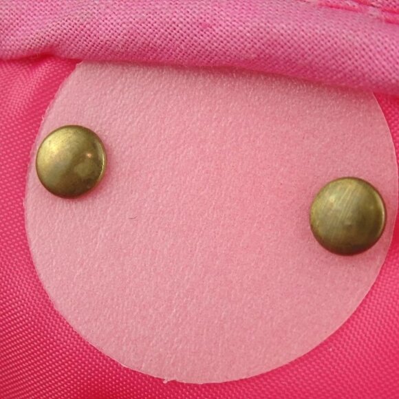 531157AK (C2) Celine Clutch Bag Circle Logo Pink Canvas - Picture 9 of 11